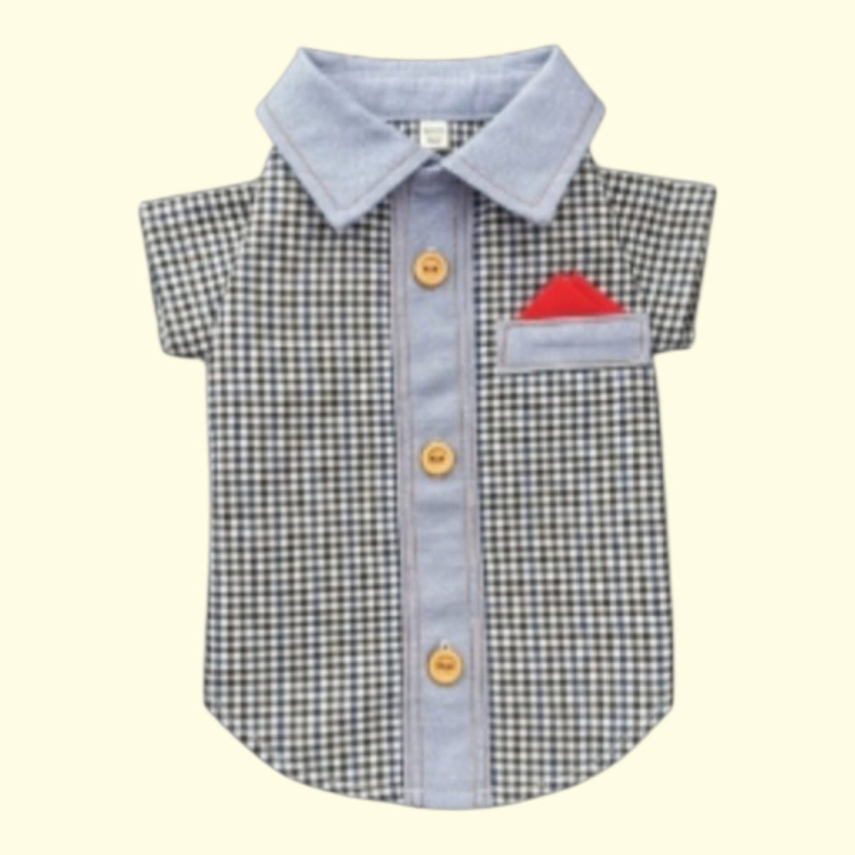Camisa de tela con Pañuelo para mascotas