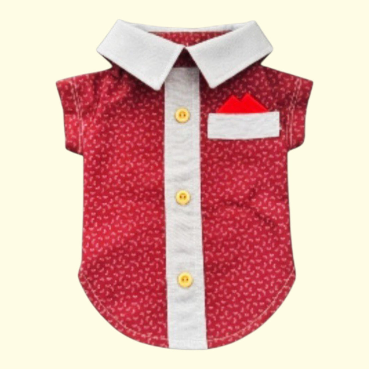 Camisa de tela con Pañuelo para mascotas