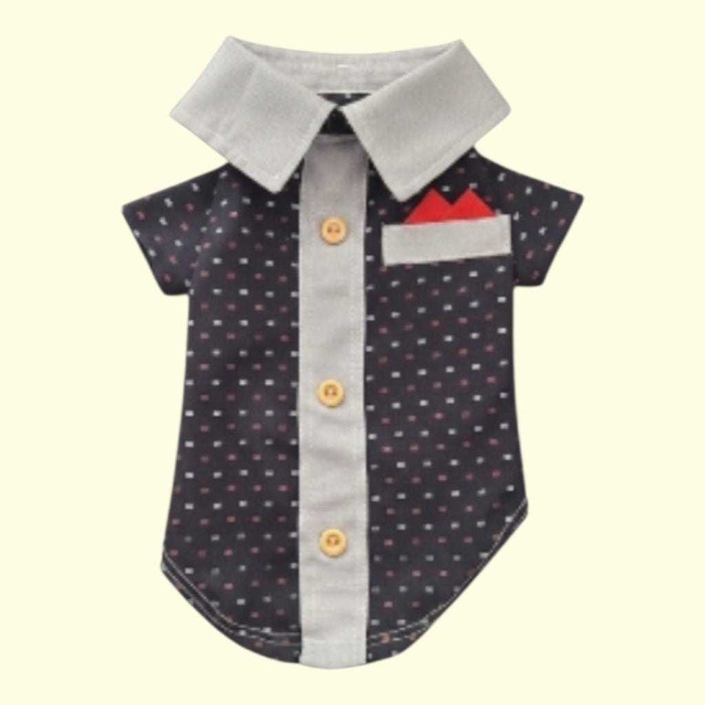 Camisa de tela con Pañuelo para mascotas