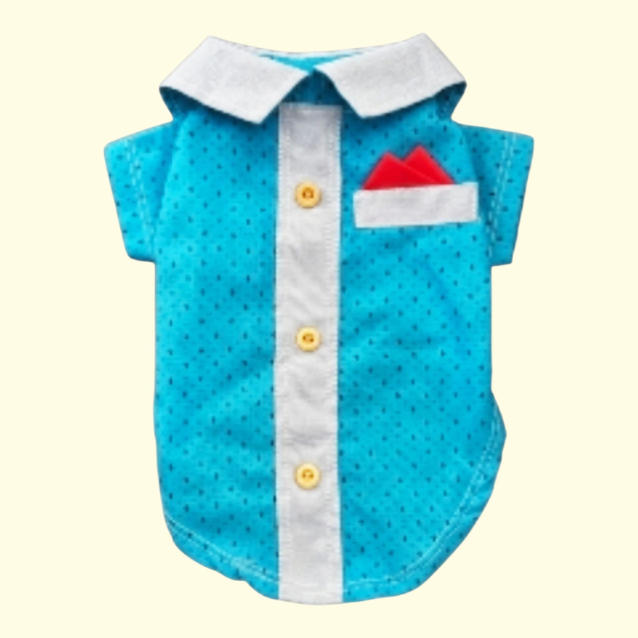 Camisa de tela con Pañuelo para mascotas
