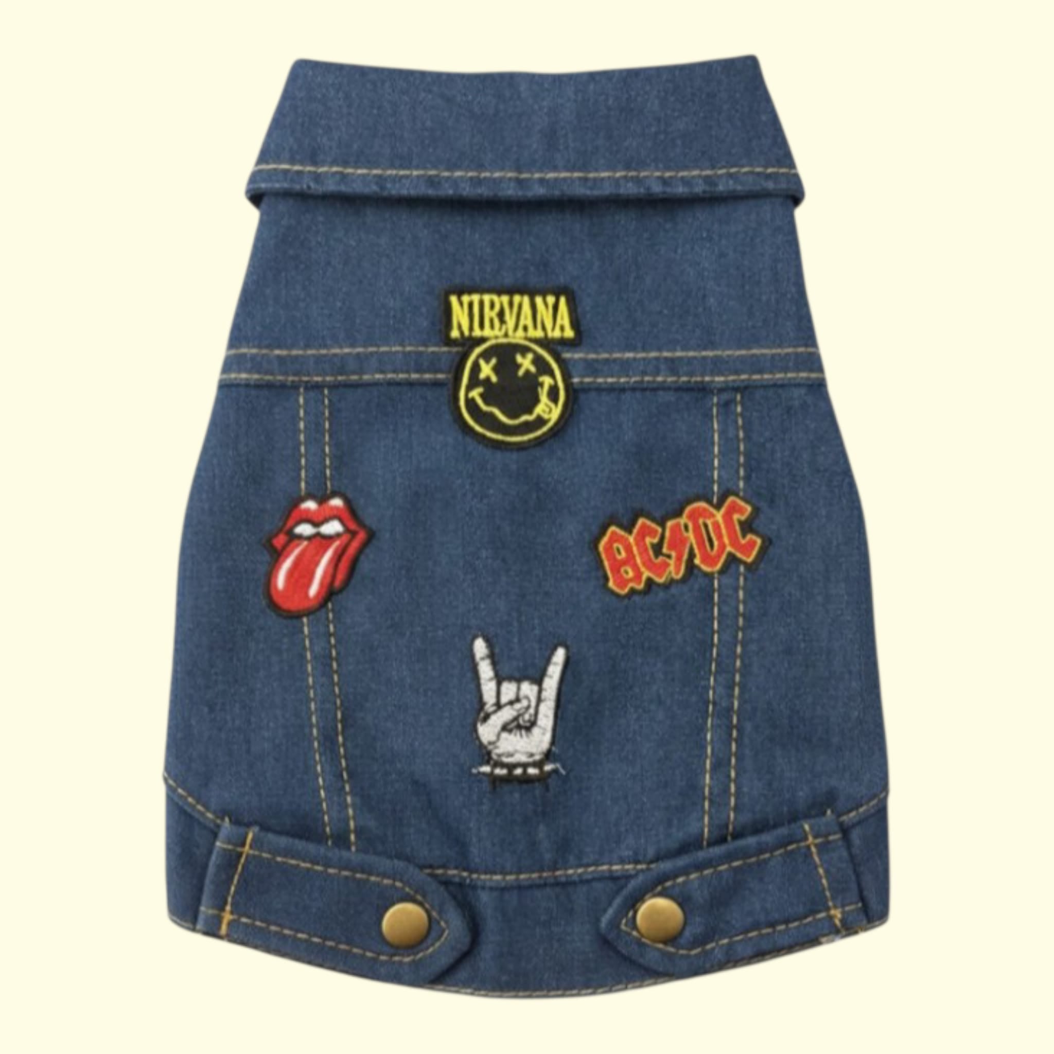 Chaleco Jean Rockstar para mascotas