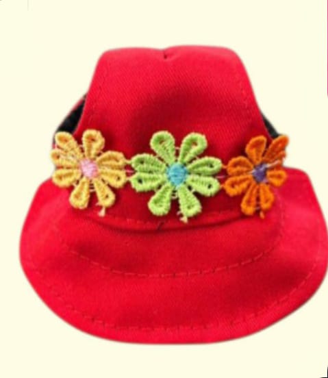 Gorrita de tela floreado