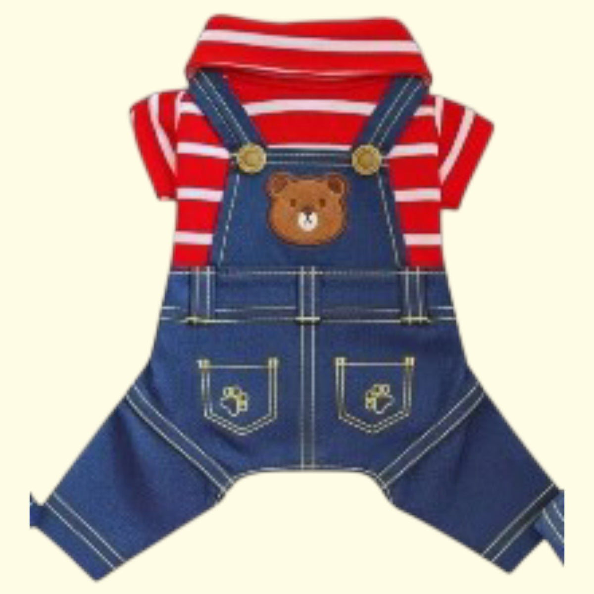 Mono (Overol) Jeans con polo piqué