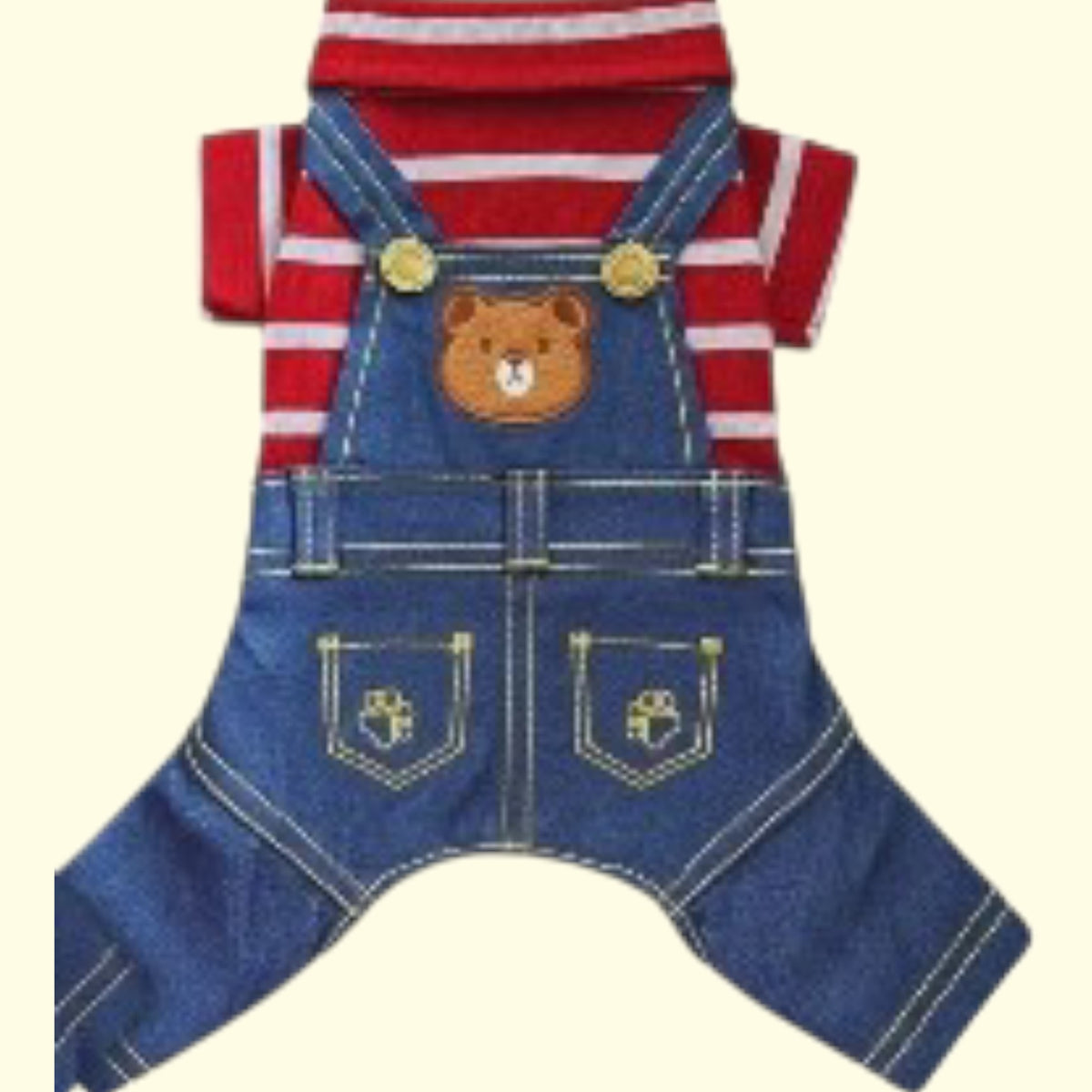 Mono (Overol) Jeans con polo piqué