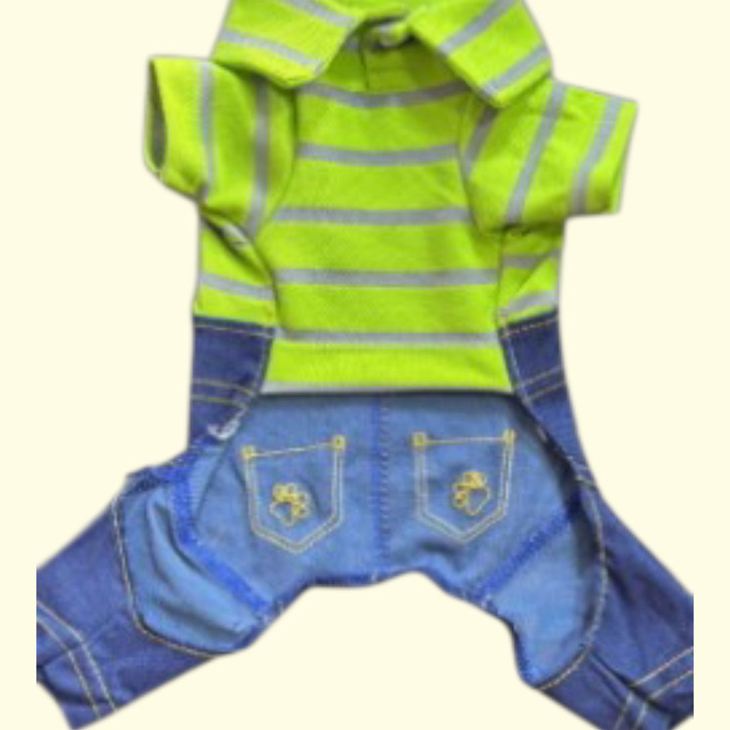 Mono (Overol) Jeans con polo piqué