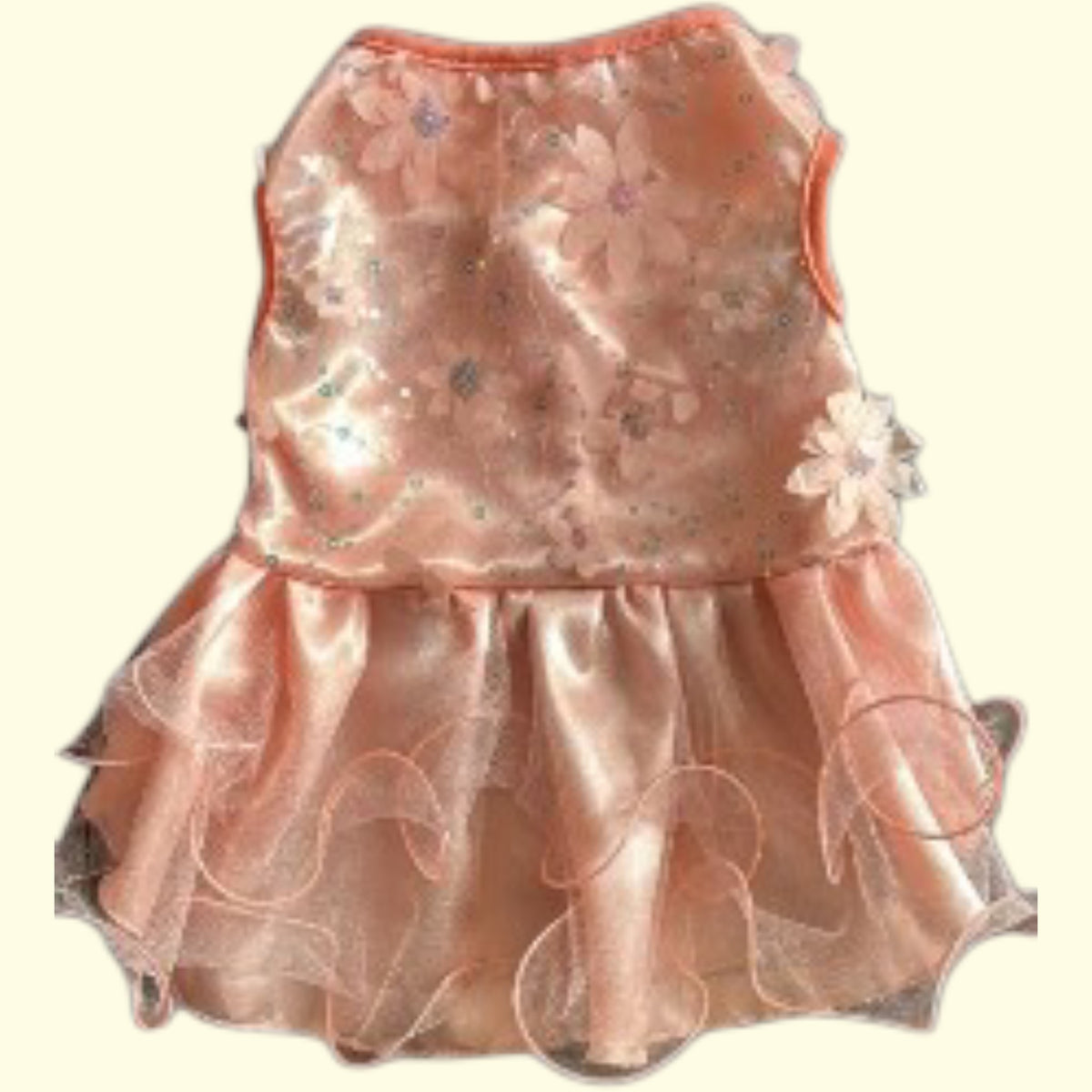 Vestido fiesta flores para mascotas