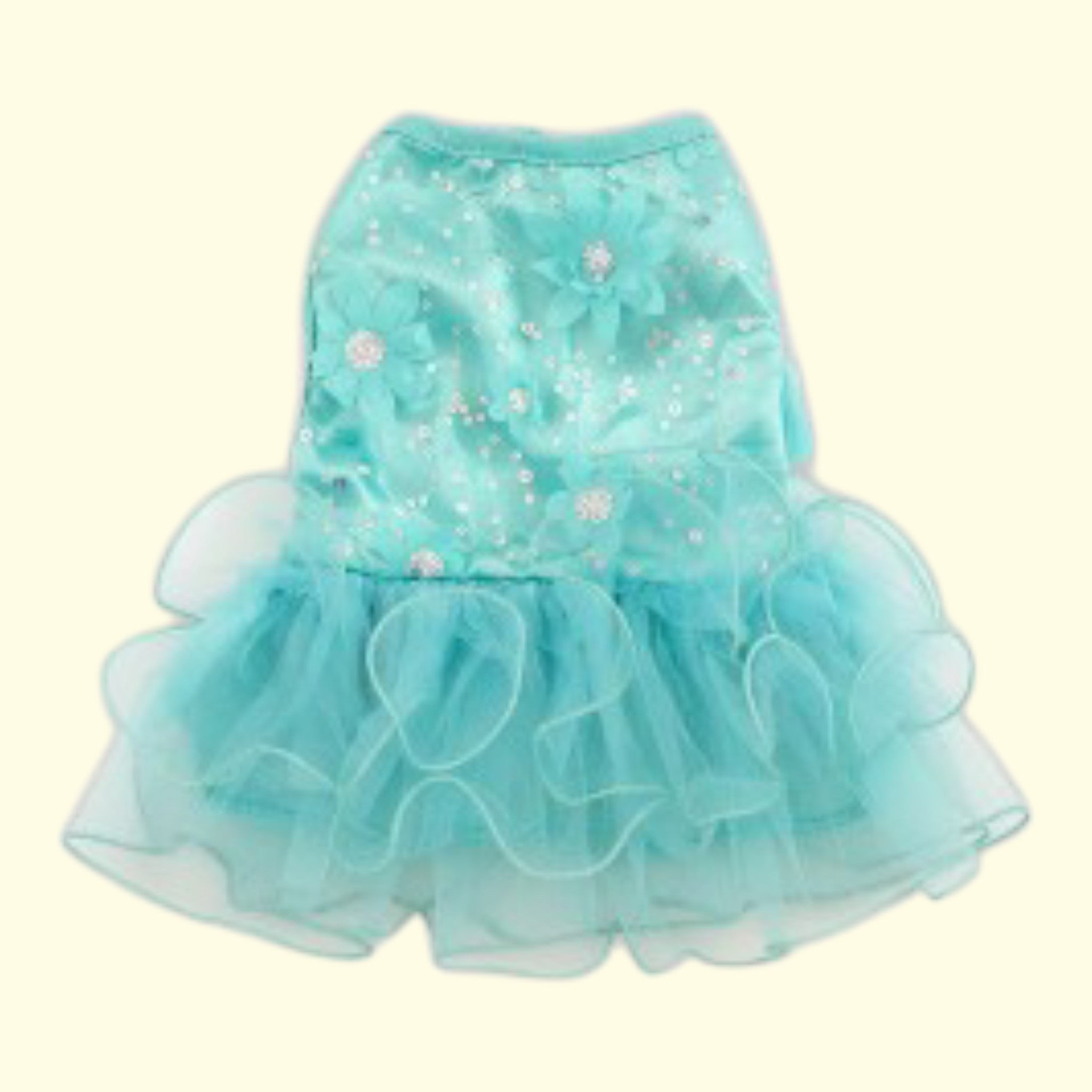 Vestido fiesta flores para mascotas