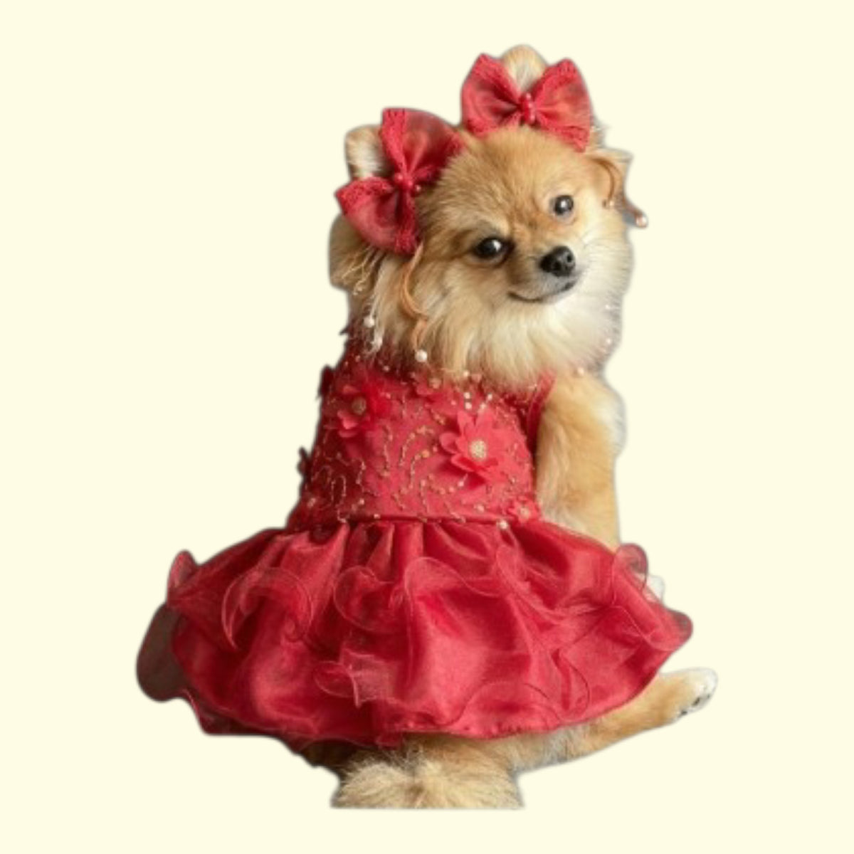 Vestido fiesta flores para mascotas