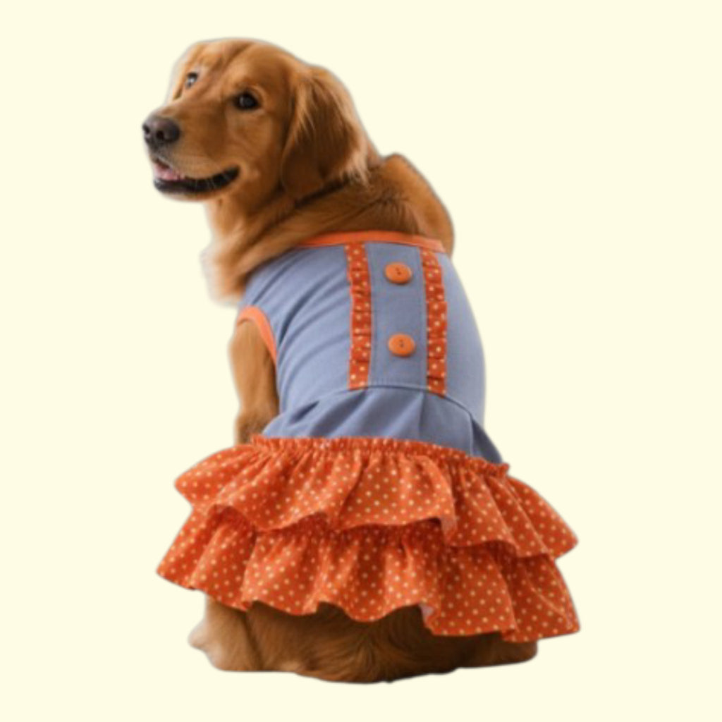 Vestido Jeans Doble Blonda para mascotas
