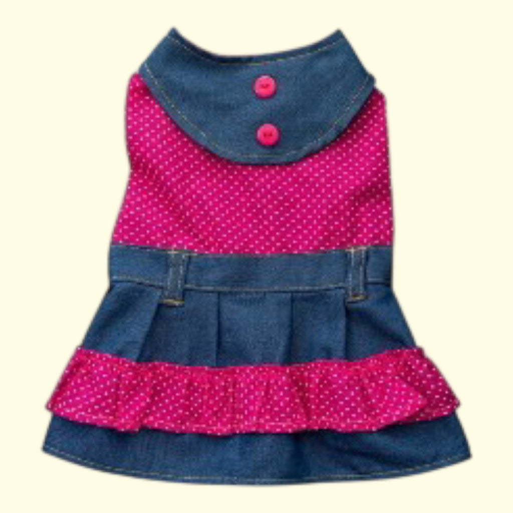 Vestido Jeans con tela