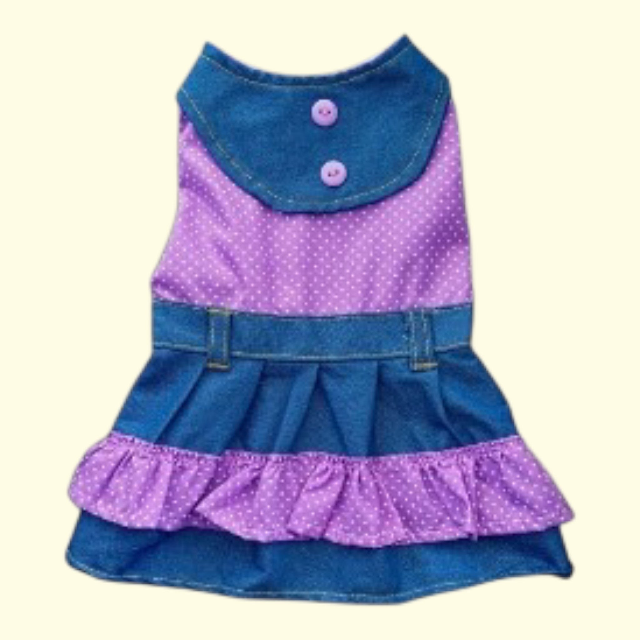 Vestido Jeans con tela