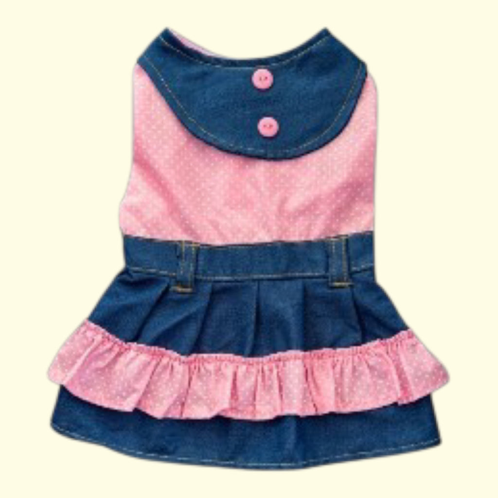 Vestido Jeans con tela