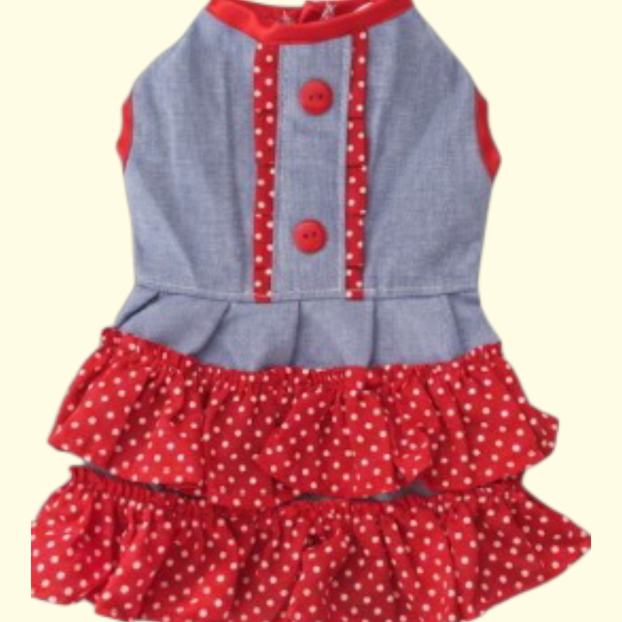 Vestido Jeans Doble Blonda para mascotas